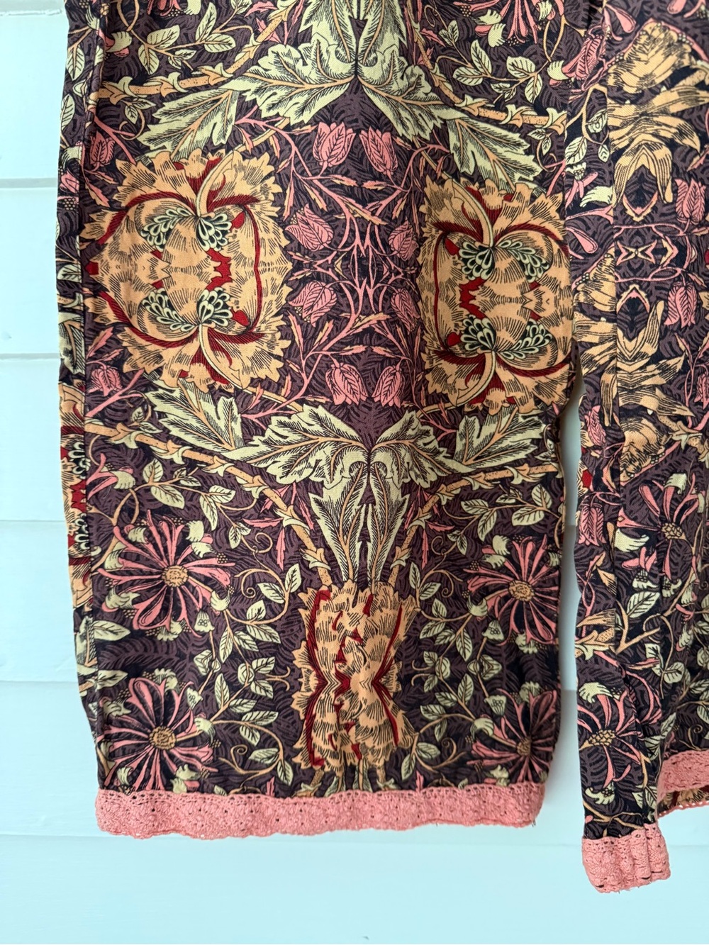 Vintage Signals Floral Print Lounge Pants Women’s Medium Boho Elastic Waist - Picture 6 of 7